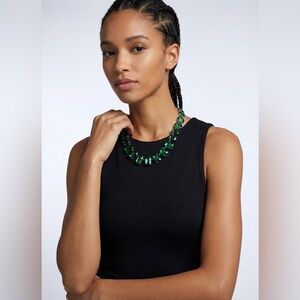 Elegant Green Rhinestone Necklace